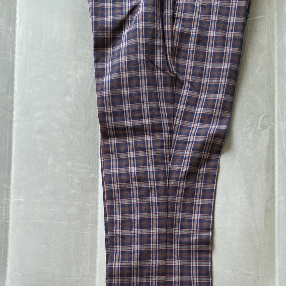 Men's Plaid Brown Pants